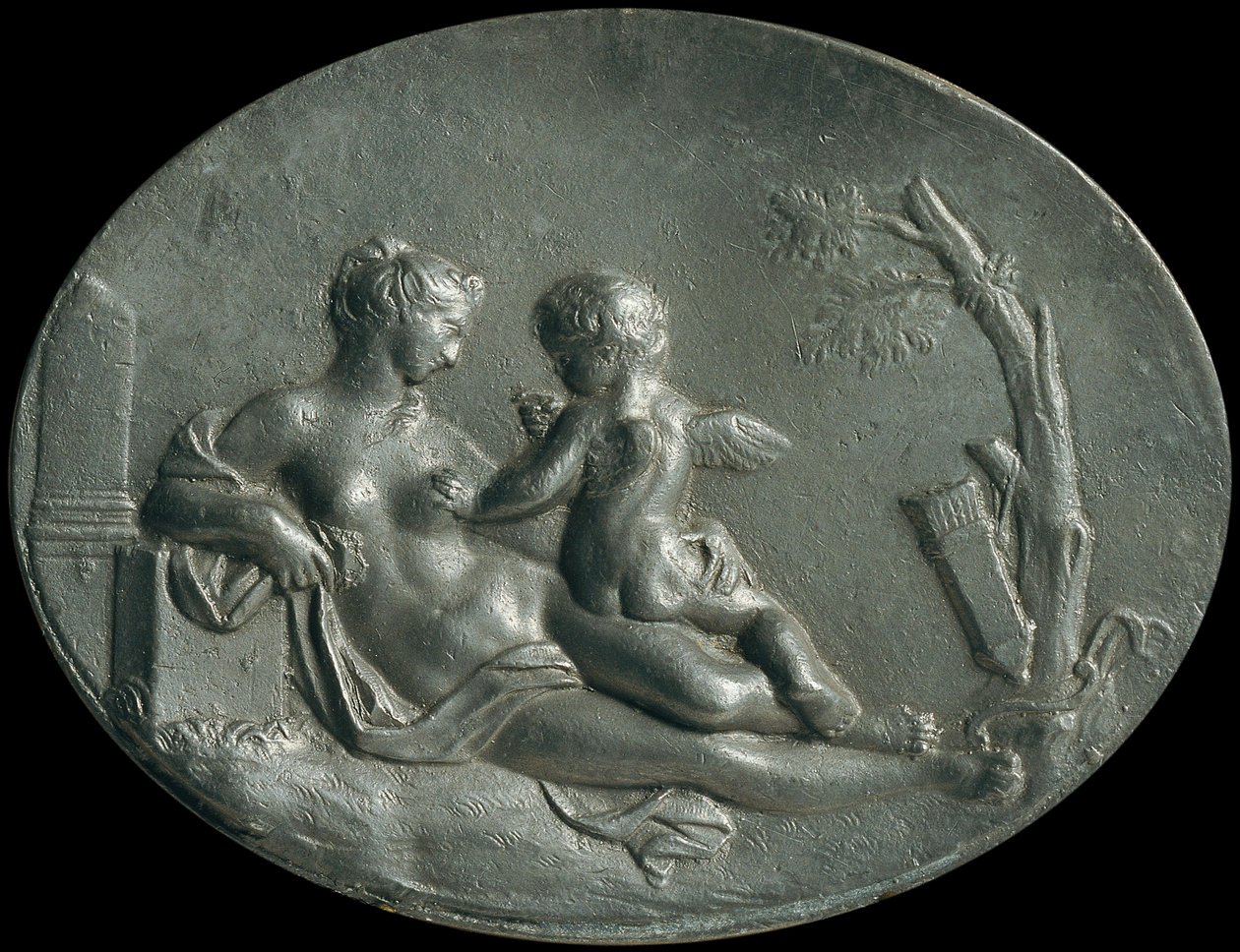 Venus och Amor av Unbekannter Künstler