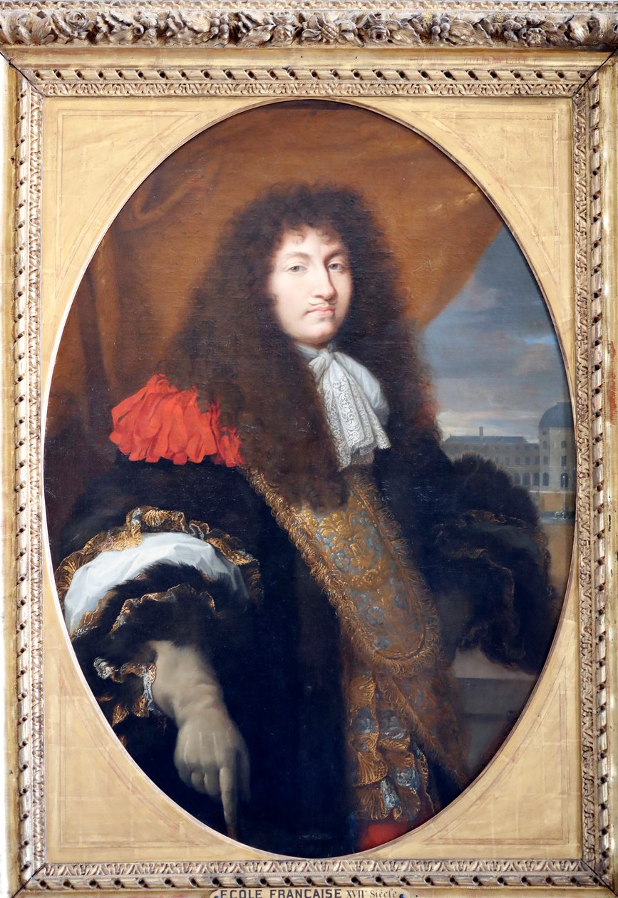 Versailles palats. Kung Ludvig XIV (1638 - 1715), (målning) av Unbekannter Künstler
