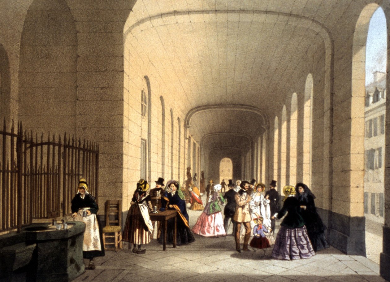 Vichybadet, gravyr, Frankrike, ca 1860 av Unbekannter Künstler