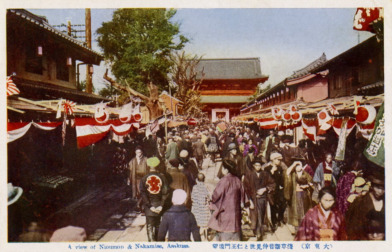Vy över Asakusa, Toyko av Unbekannter Künstler