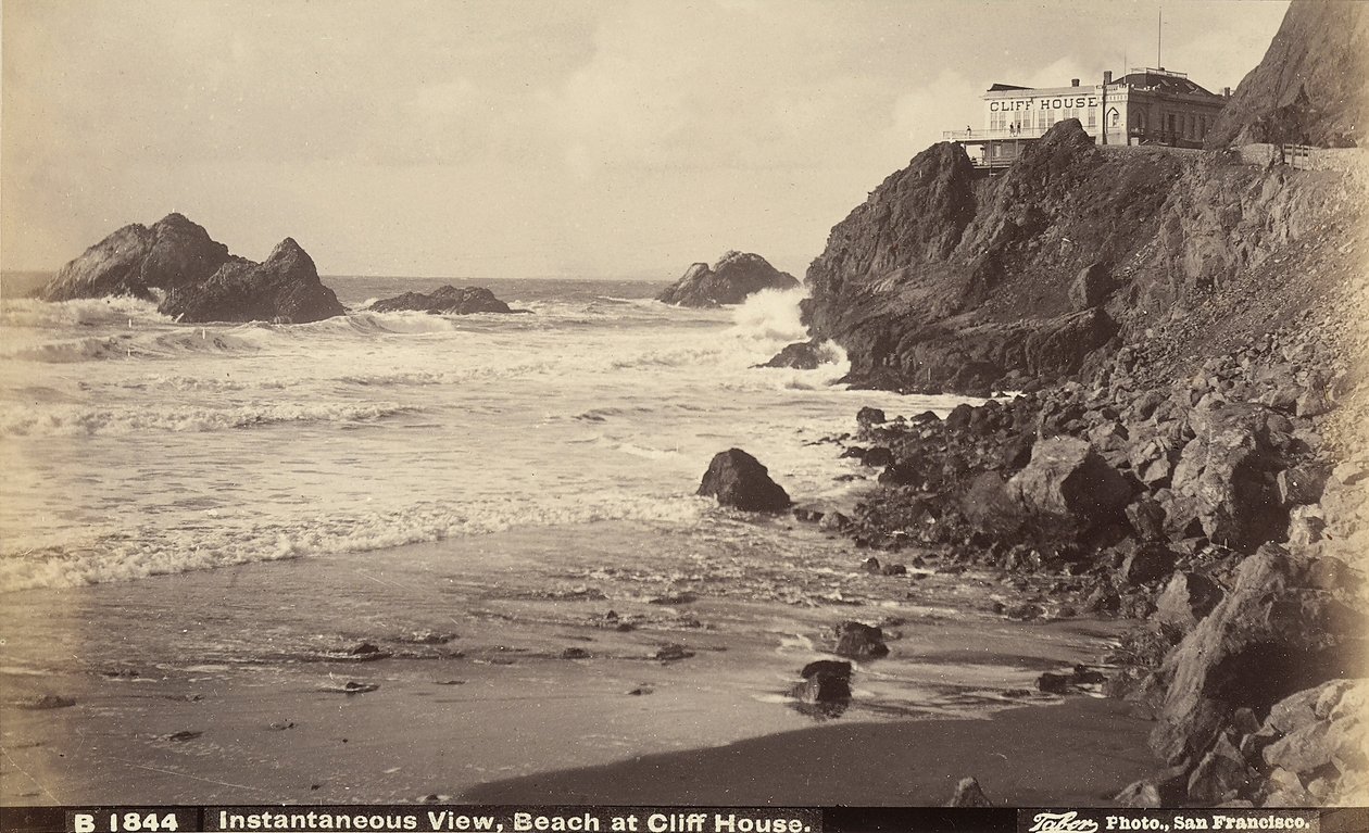 Vy över Cliff House och stranden nedanför, San Francisco av Unbekannter Künstler