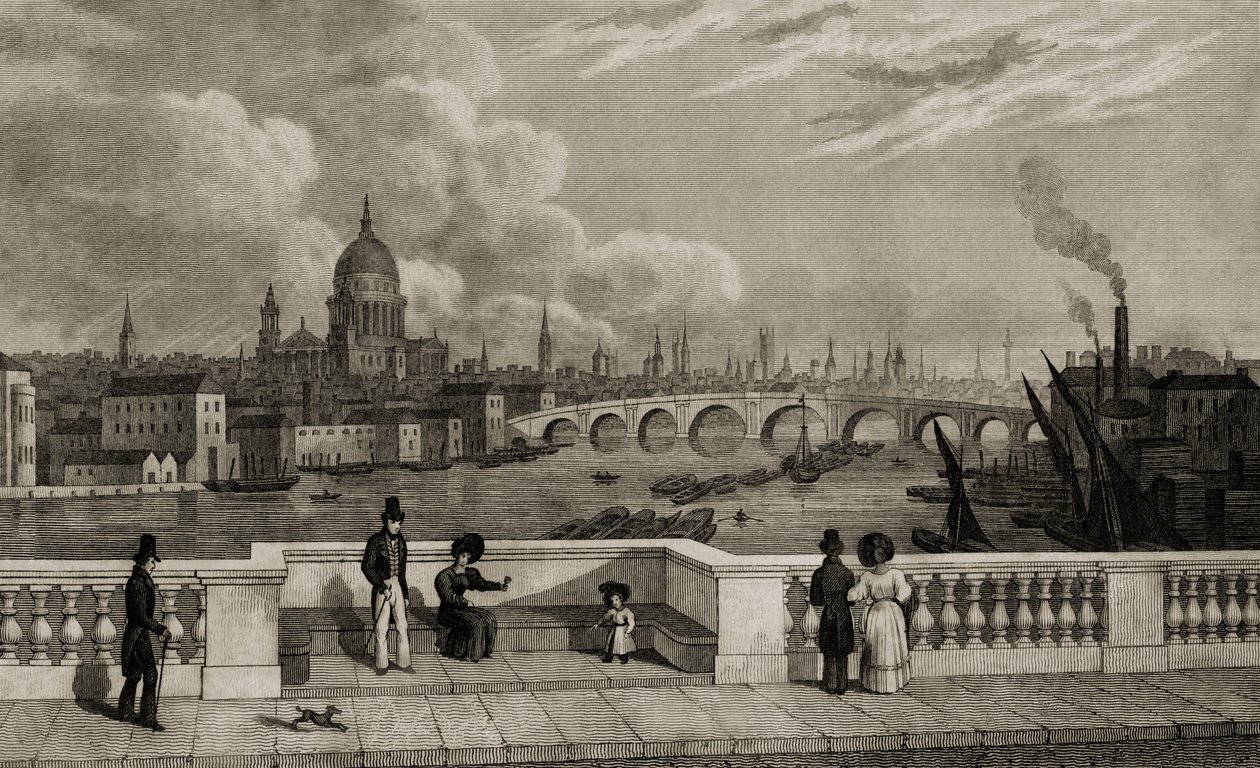 Vy över historiska London av Unbekannt