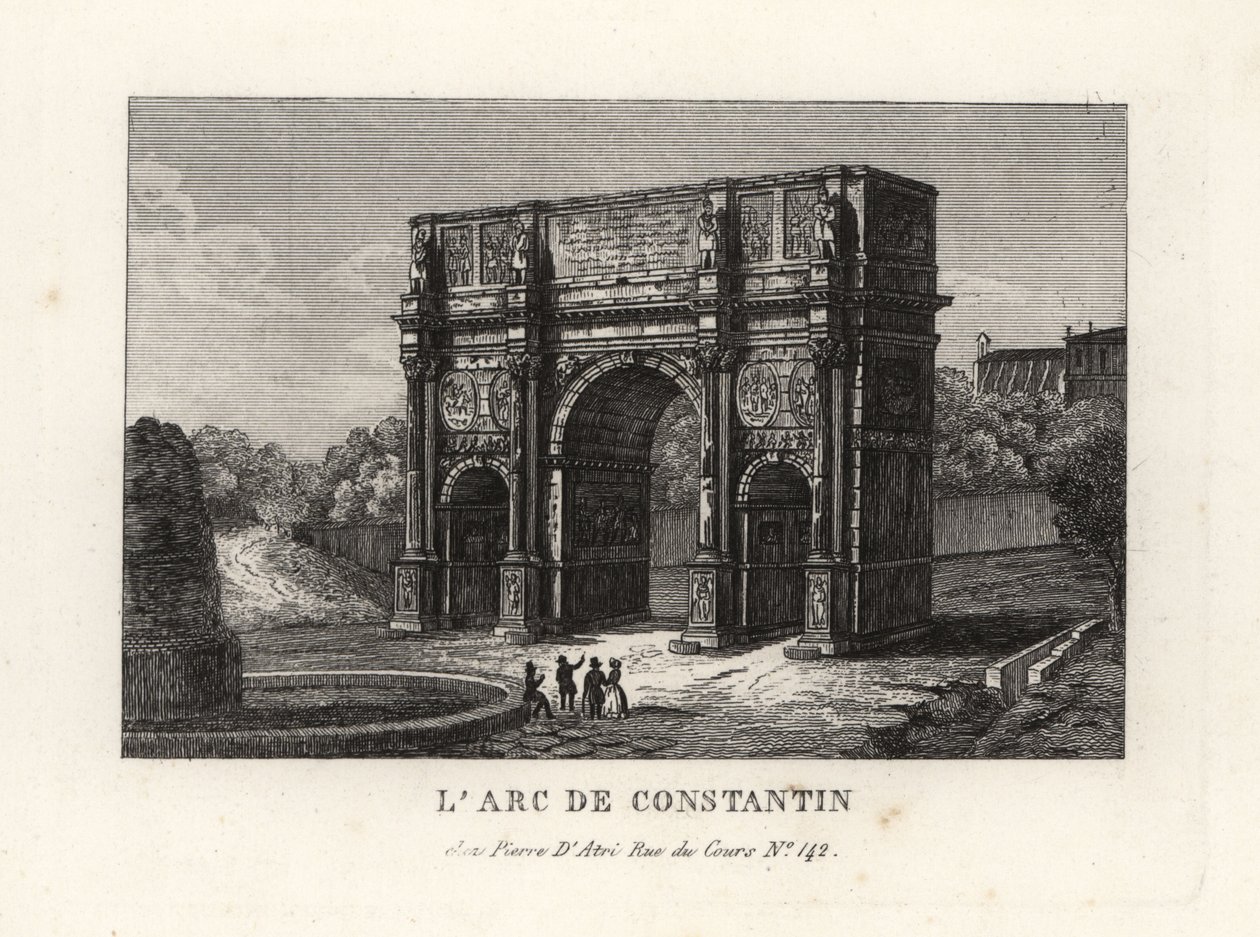 Utsikt över Konstantins båge, Arco di Costantino, Rom av Unbekannt