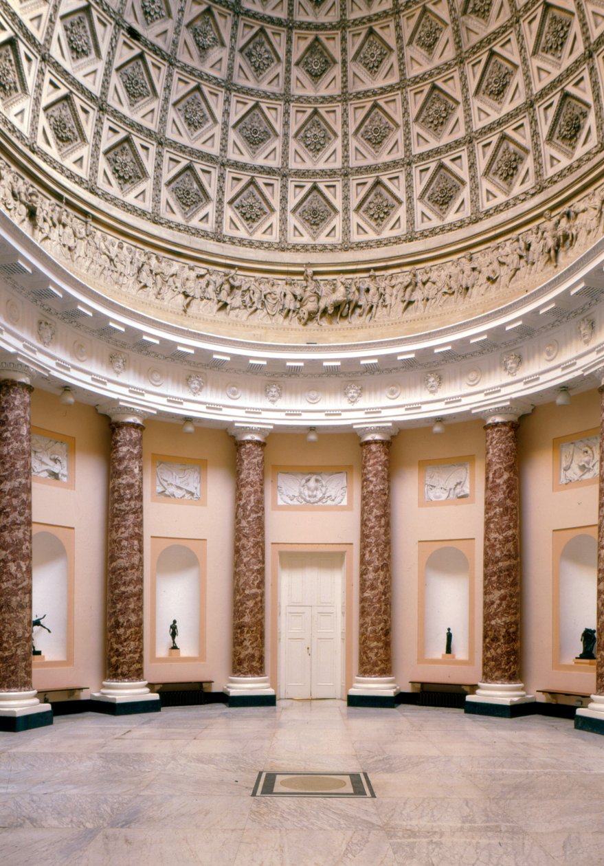 Utsikt över Marble Saloon, Stowe House, Buckinghamshire, byggd 1777-1780 (foto) av Unbekannt