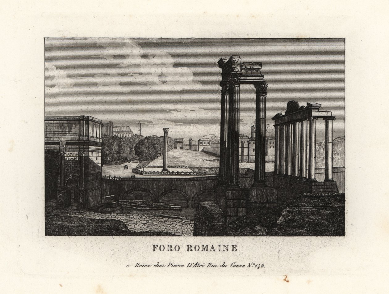 Utsikt över Forum Romanum, Forum Romanum, Rom av Unbekannt