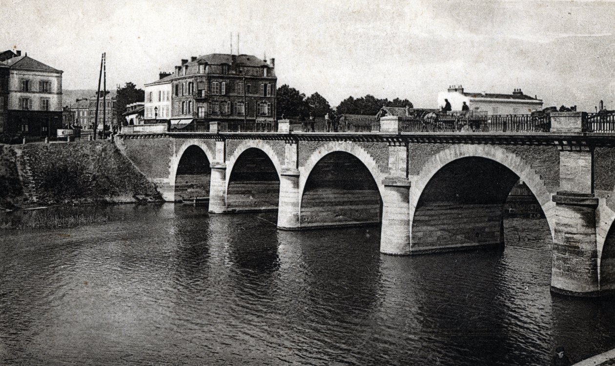 Vy över Marnebron i Epernay, Marne - vykort 1910 ca Privat samling av Unbekannter Künstler