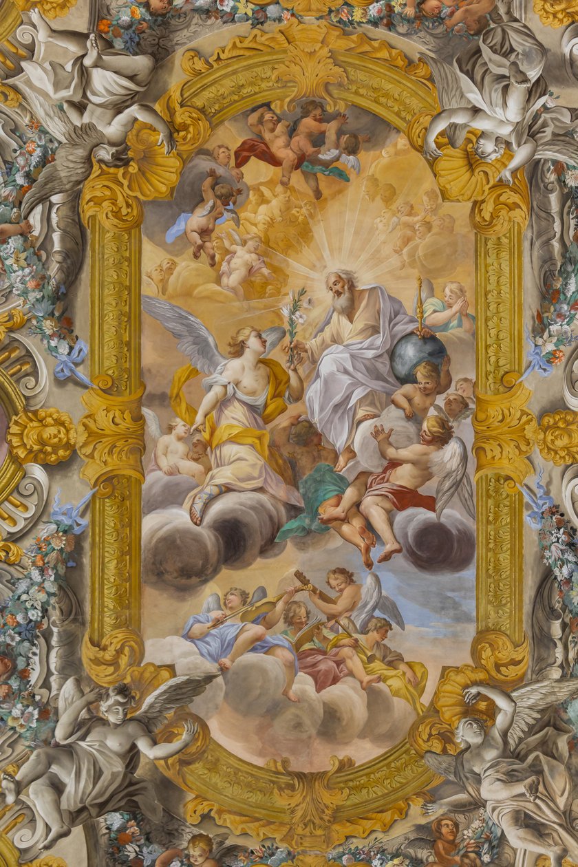 Utsikt över taket, Nunziatina-kyrkan, Todi, Umbrien, Italien (foto) av Unbekannter Künstler