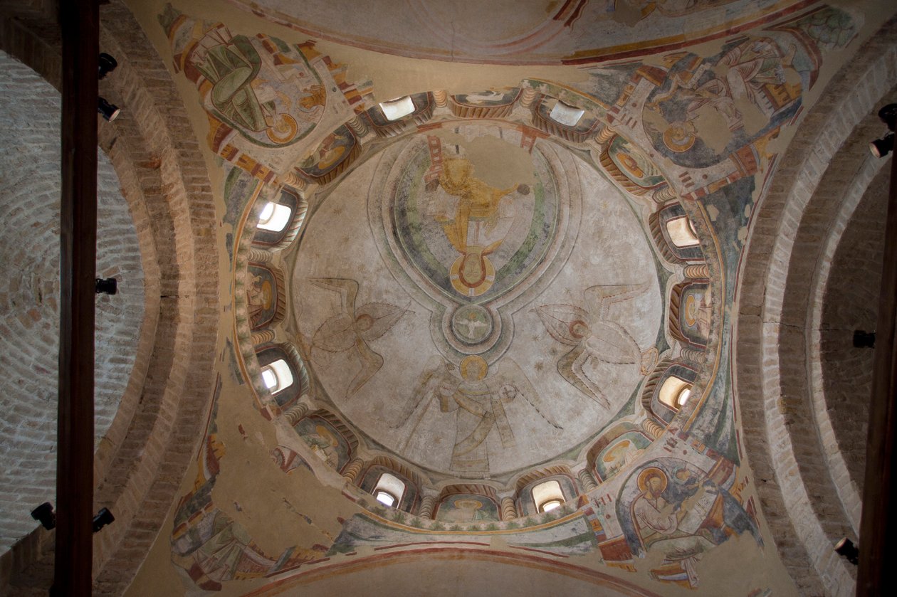 Utsikt över fresken i baptisteriet, St Stephens katedral, Concordia Sagittaria, provinsen Venedig, Veneto, Italien (foto) av Unbekannter Künstler