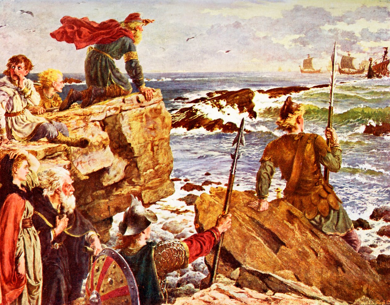 Vikingarnas erövring av England och Irland av Unbekannter Künstler