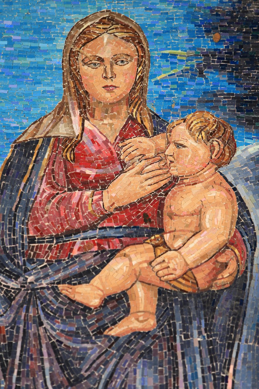 Jungfru och barn. Guatemala. Bebådelsens basilika, Nasaret, Israel av Unbekannt