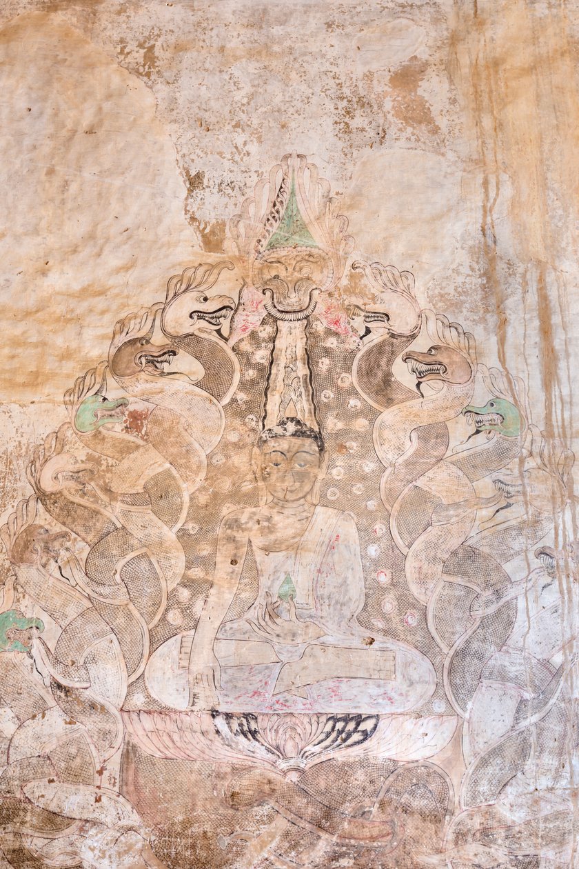 Väggmålning, Sulamani Pahto, Bagan (foto) av Unbekannter Künstler