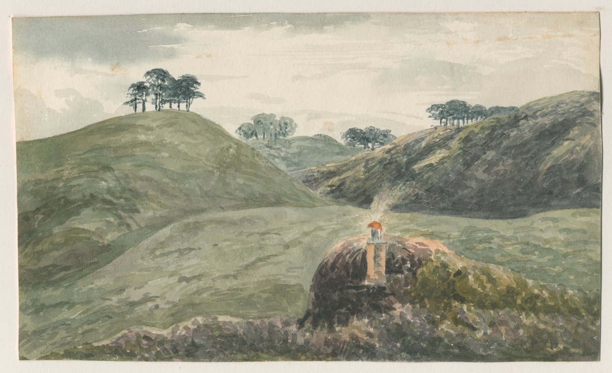 Walton-on-the-Hill - Cannock Chase: vattenfärgsmålning och [? 1800-talet] av Unbekannt