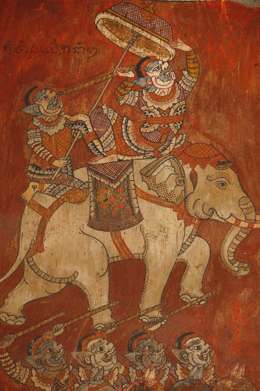 Wat Bo, Siem Reap Väggmålning av Ramayana, Siem Reap, Kambodja av Unbekannt