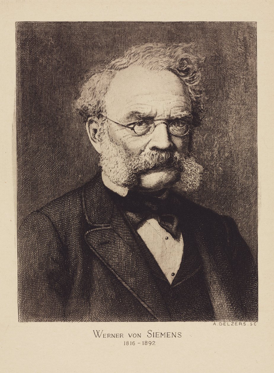Werner von Siemens, tysk elektroingenjör och uppfinnare, ca 1880 av Unbekannter Künstler