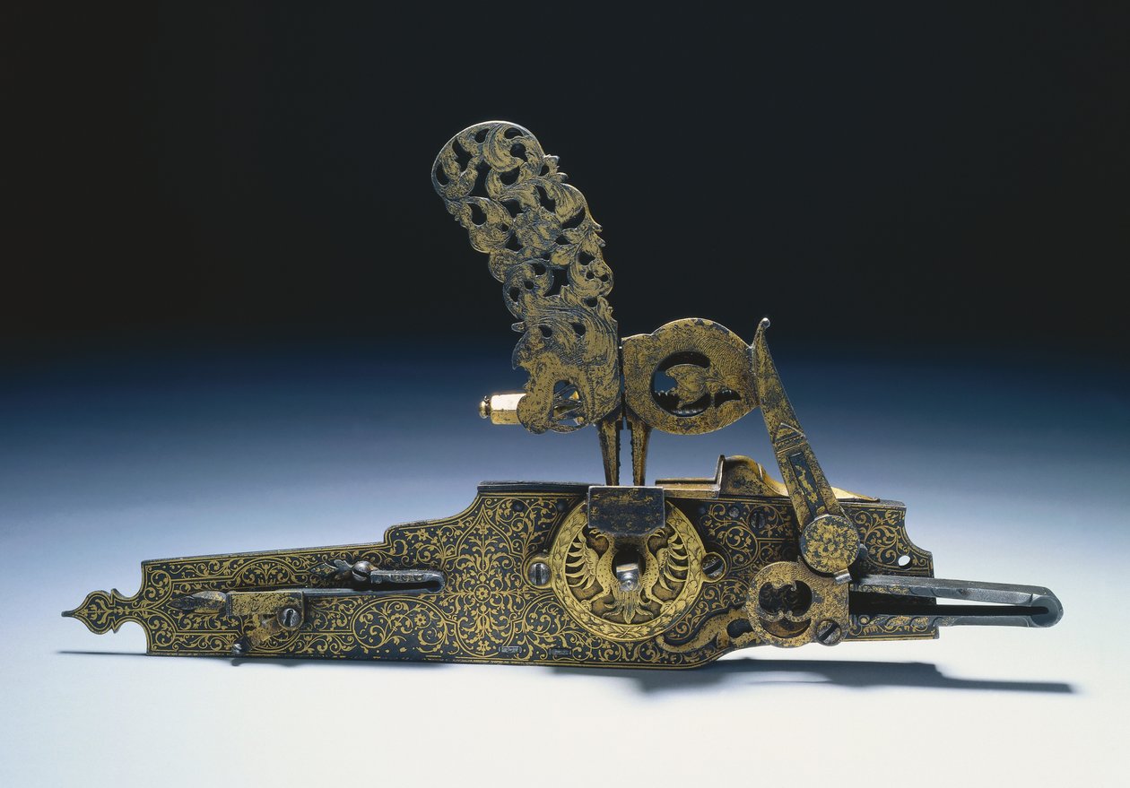 Hjullås från ett jaktgevär, ca 1660-1720 av Unbekannt