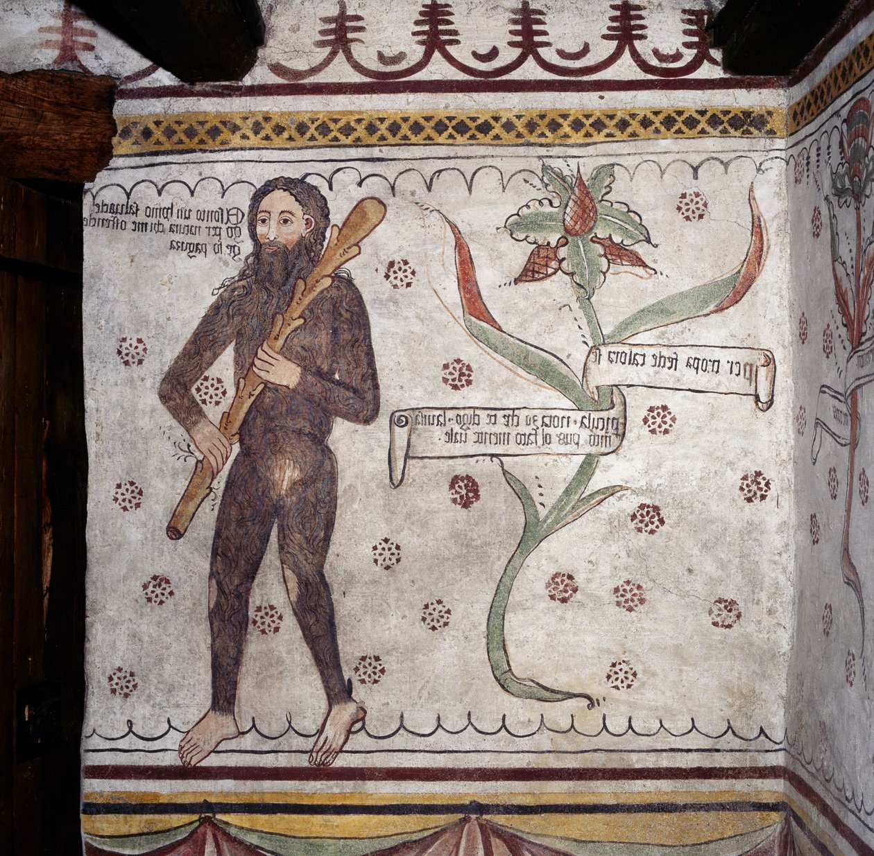 Wild man of Sacco (Homo Selvadego), fresk (1400-talet), Wild Man