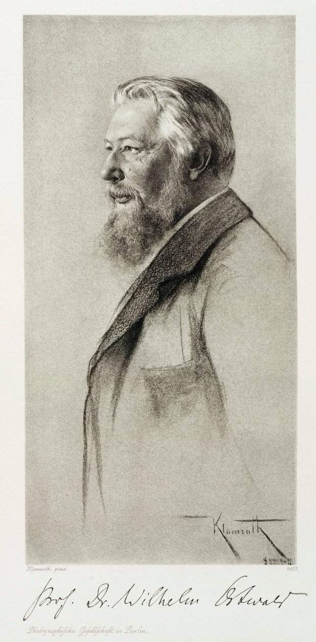 Wilhelm Ostwald, lettisk kemist, ca 1910 av Unbekannt