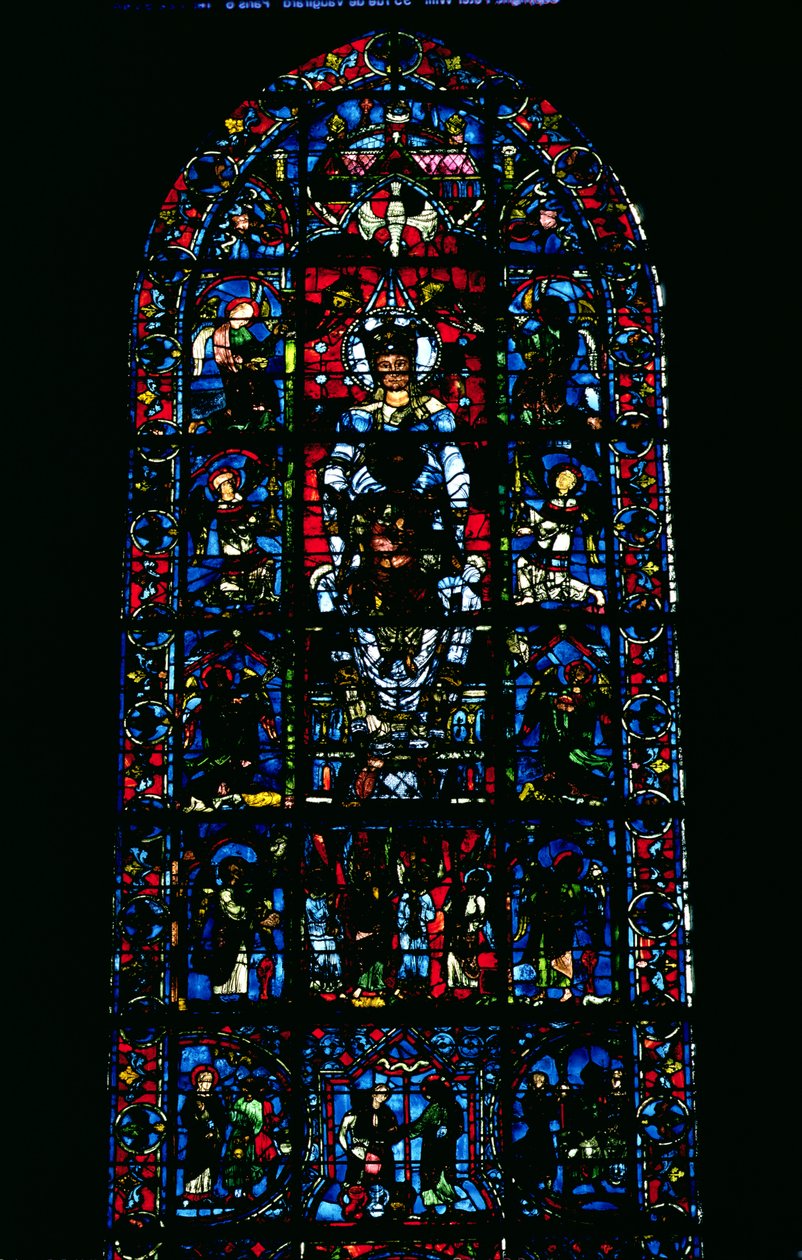 Fönster föreställande Notre Dame de la Belle Verriere i söderkoret av Unbekannt