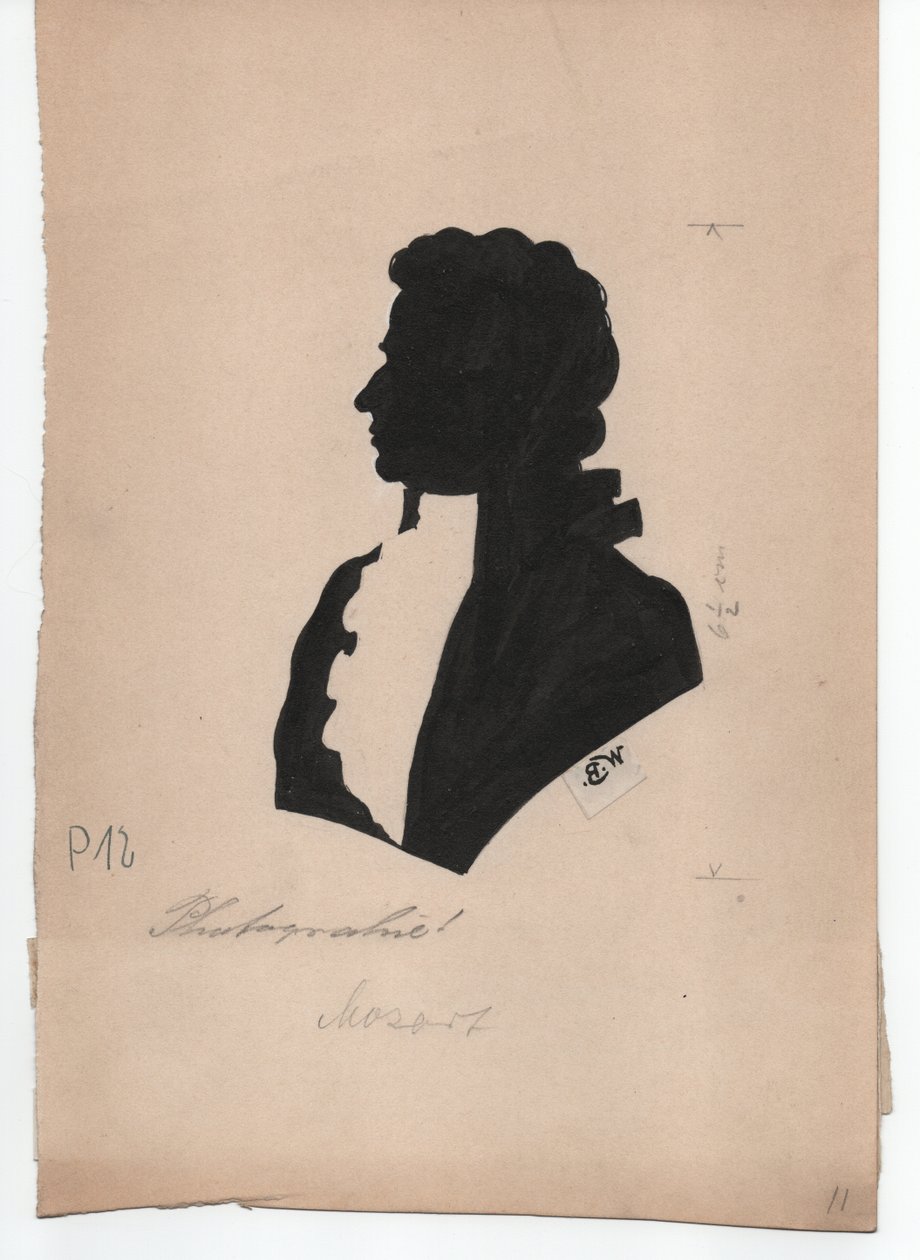 Wolfgang Amadeus Mozart (1756-1791) (c. 1850, silhouette) av Unbekannter Künstler