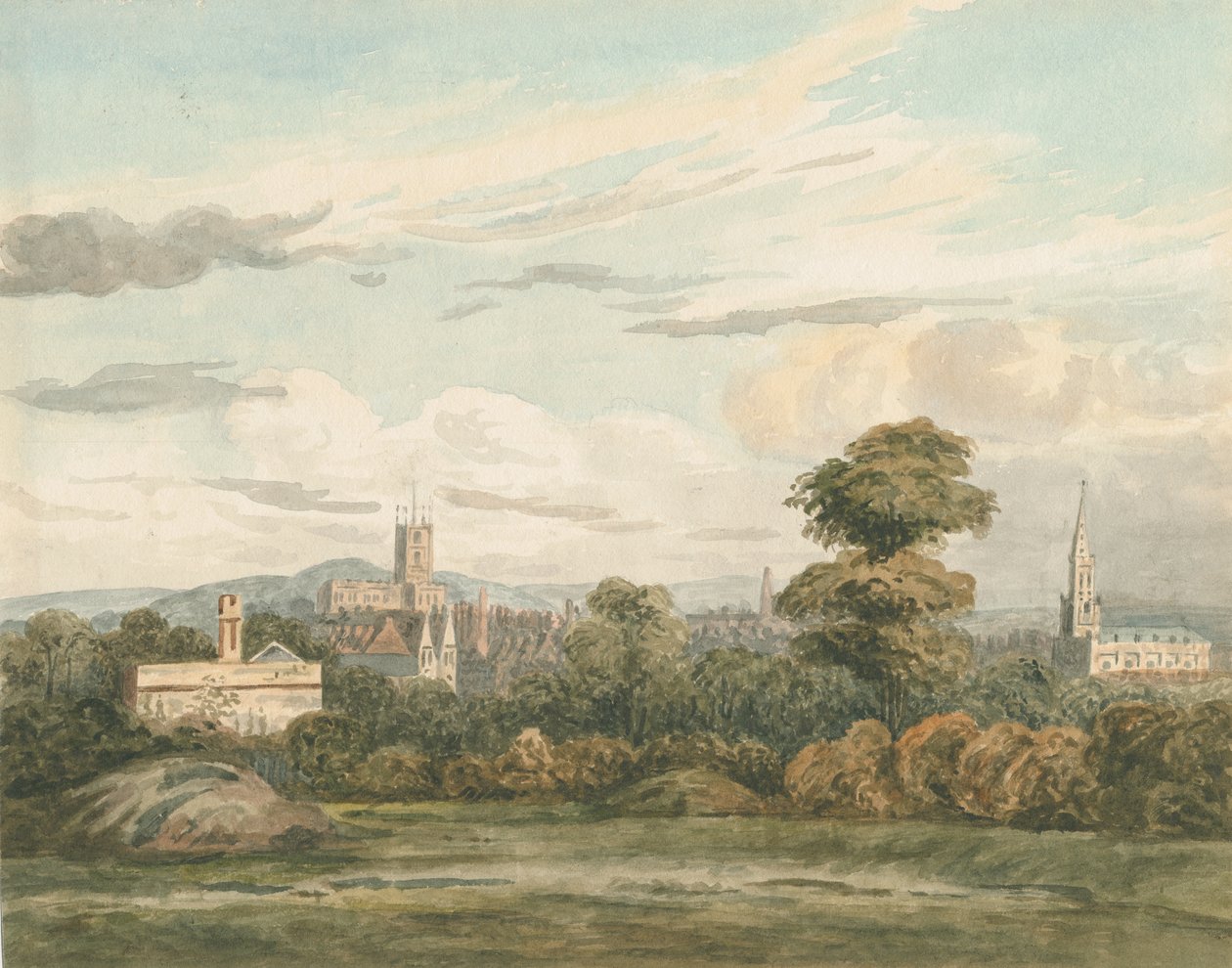Wolverhampton - South View: akvarellmålning, och [c 1830] av Unbekannt