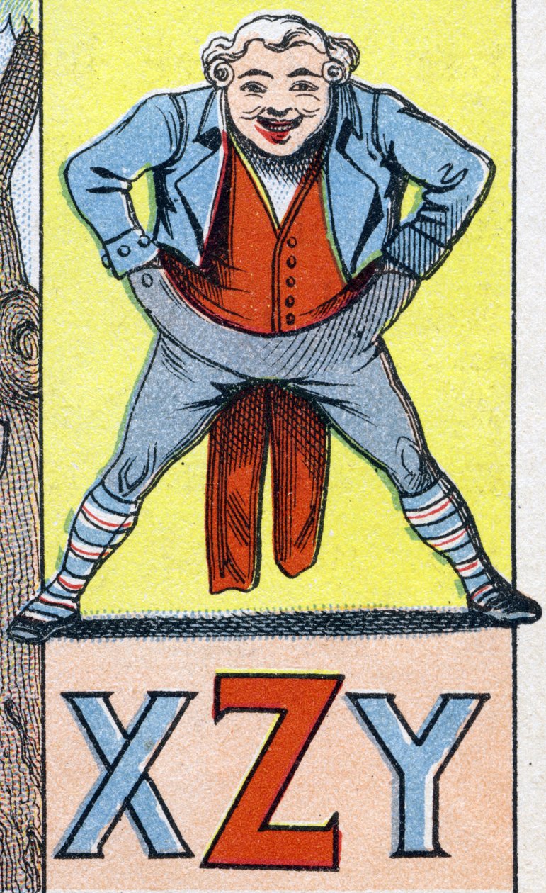 XZY bokstäver. Gravyr i "ABC Les Images en Alphabet". Epinal avbildning. Pellerin och Cie, tryckare-förlag, Epinal, sent 1800-tal, ca 1890. 10 sidor. Mått: 19,5 x 13,5 cm av Unbekannt