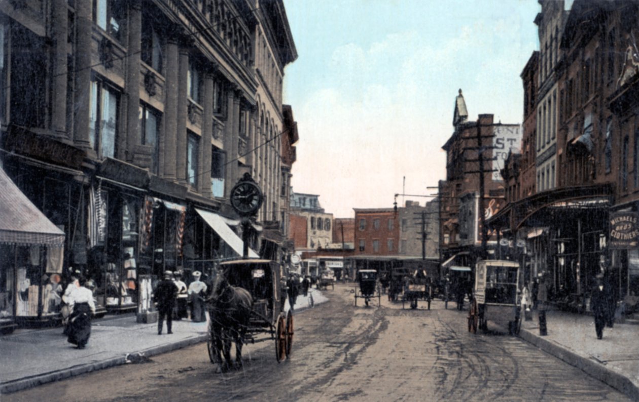 Yonkers, New York - North Broadway Street i staden norr om Bronx, New York City, tidigt 1900-tal (vykort) av Unbekannter Künstler