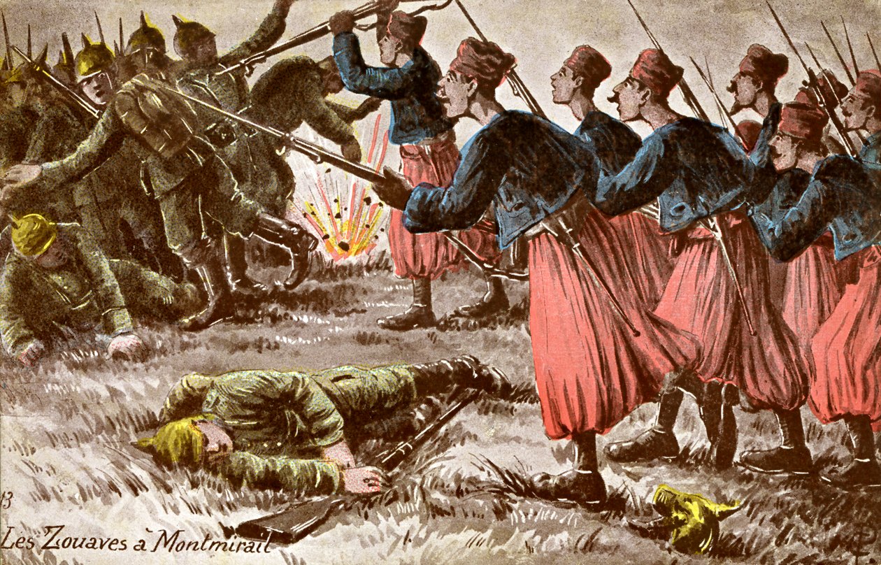 Zouave vid Montmirail på västfronten av Unbekannter Künstler