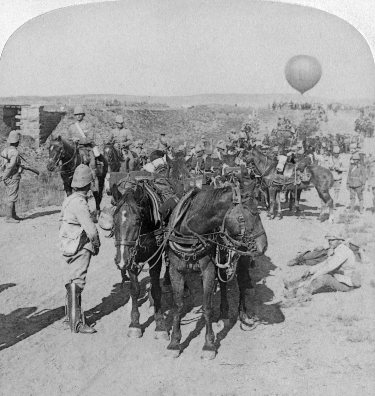 84th Battery and Balloon Corps, Boer War, Sydafrika, 1901. av Underwood and Underwood