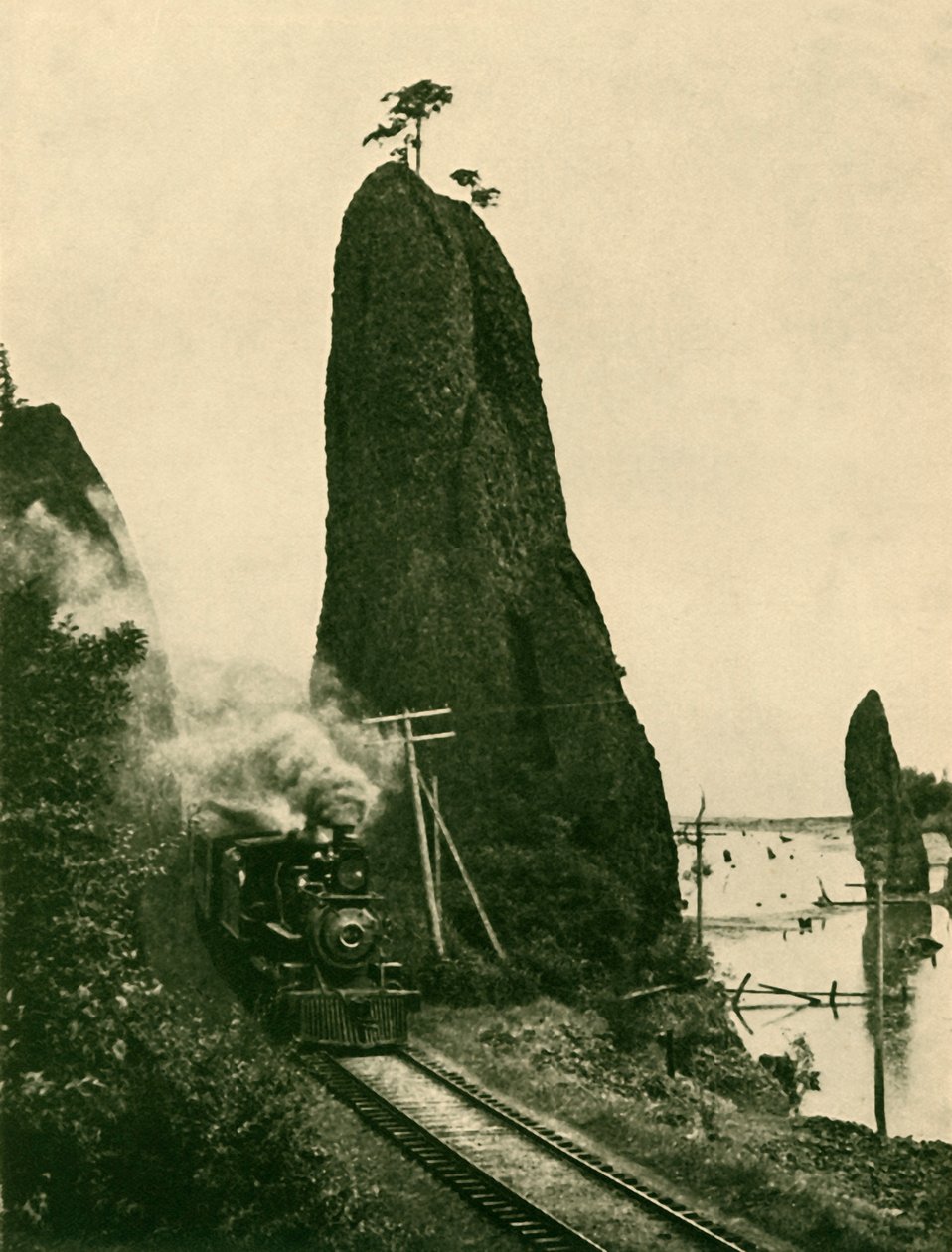 En pittoresk järnväg, av Underwood and Underwood
