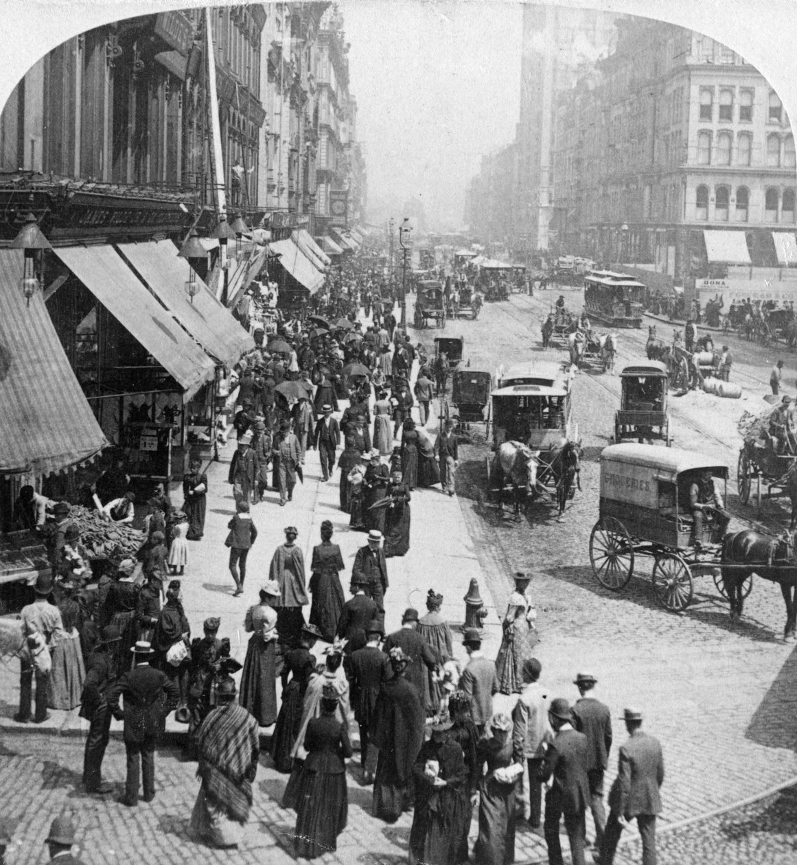 En gatubild i Chicago, Illinois, USA, 1896. av Underwood and Underwood