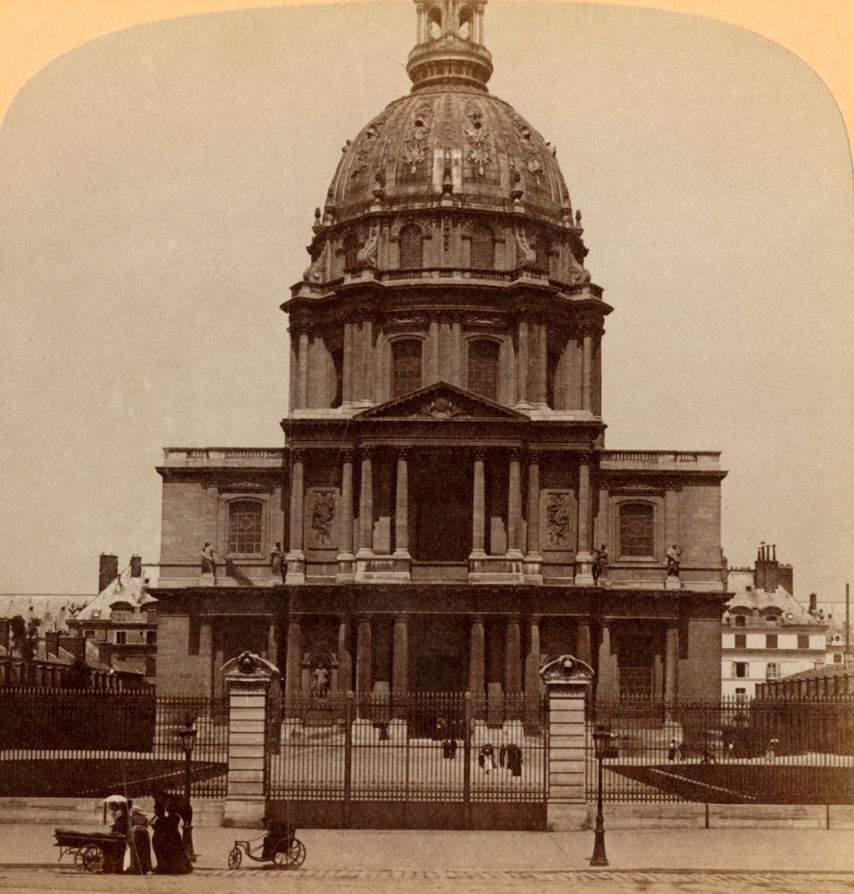 Dome des Invalides, där vilar den mäktiga krigaren - Napoleon I.s grav, Paris, Frankrike, 1900. av Underwood and Underwood