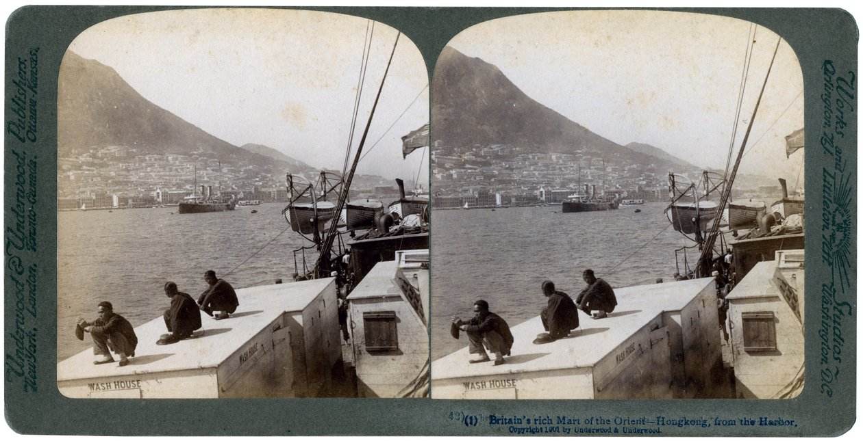 Hong Kong från hamnen, 1901 av Underwood and Underwood
