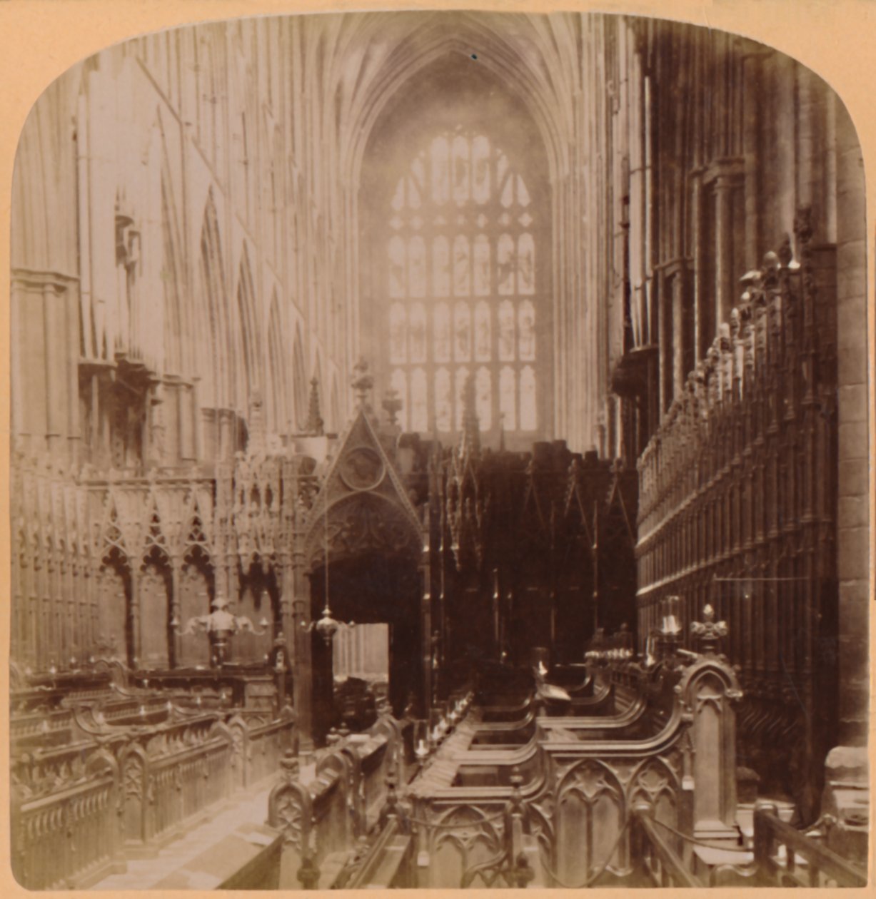 Interiör av Westminster Abbey, London, England, 1896. av Underwood and Underwood