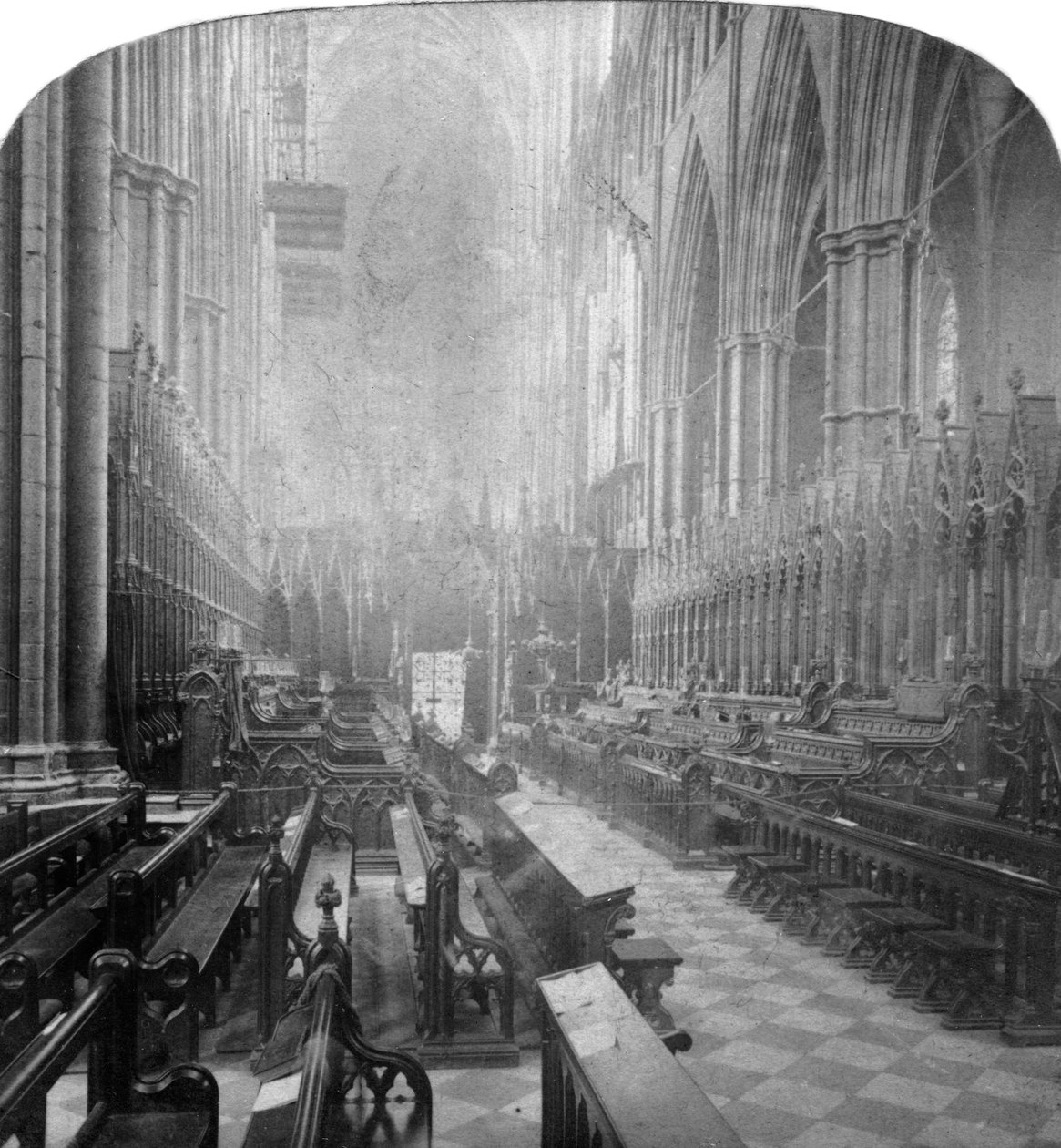 Interiör av Westminster Abbey, London, sent 1800-tal. av Underwood and Underwood