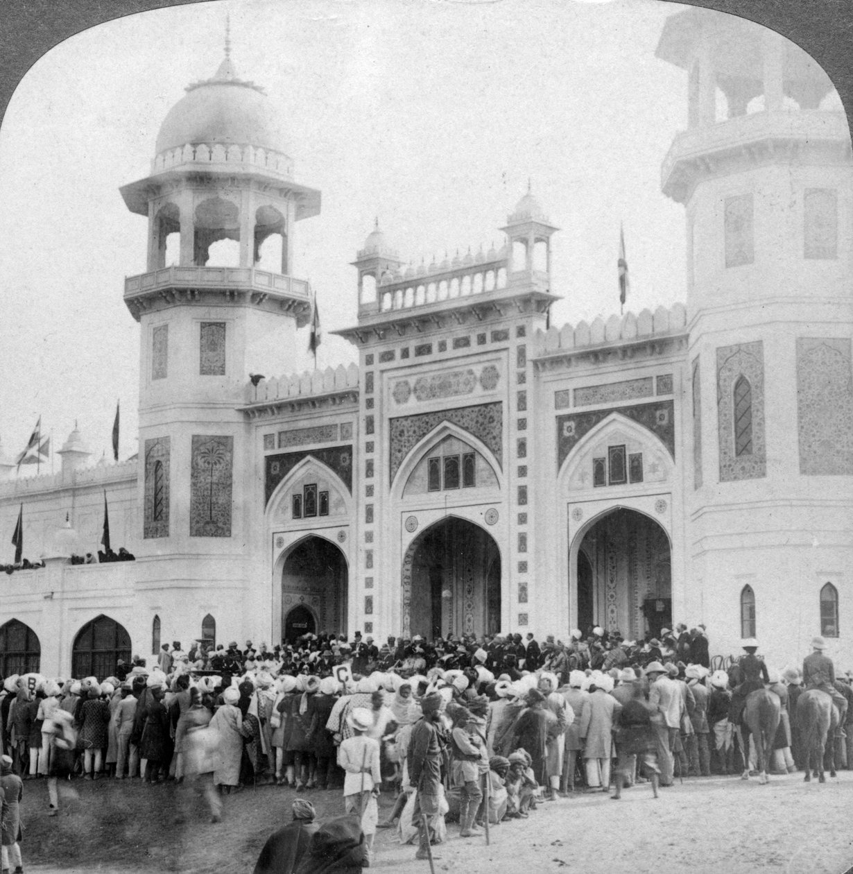 Lord Curzon öppnar den indiska konstutställningen, Delhi, Indien, 1903. av Underwood and Underwood