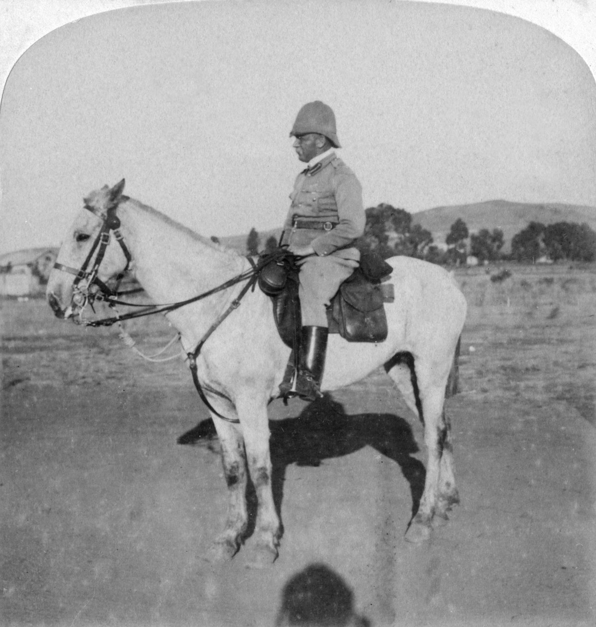 Generalmajor John French, den oförskämda kavalleriledaren, Pretoria, Sydafrika, Boerkriget, 1901. av Underwood and Underwood