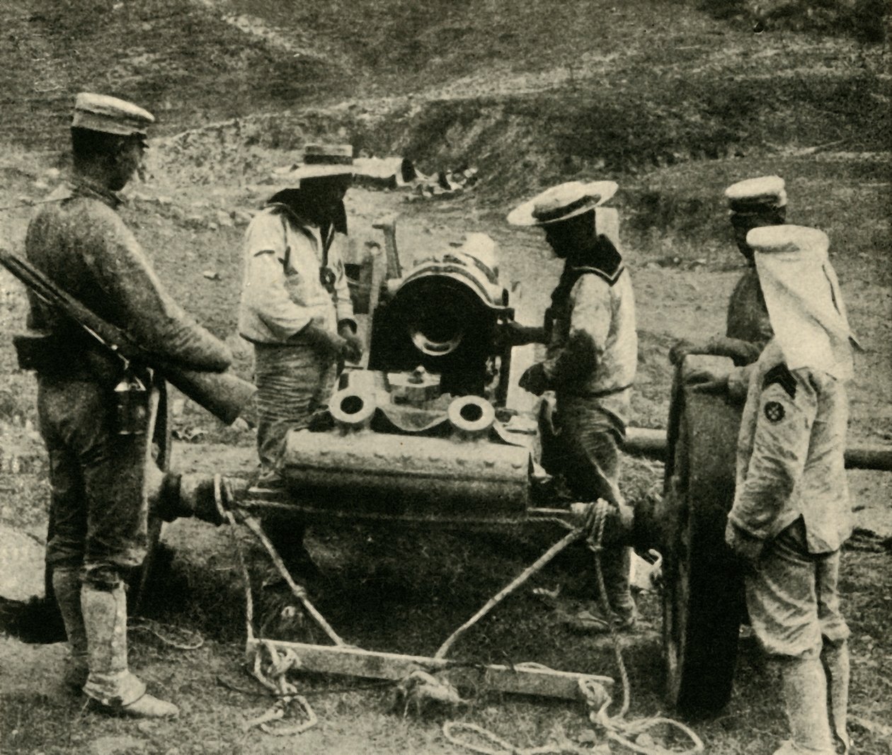 Våra allierade i Fjärran Östern: Japanska sjömän..., 1914-1918, c1920. av Underwood and Underwood