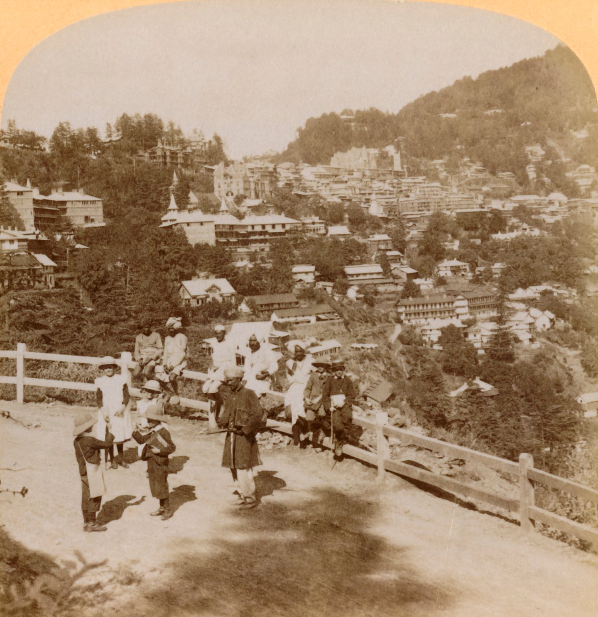 Simla, den vackra semesterorten i Himalaya-bergen..., Indien, 1902. av Underwood and Underwood