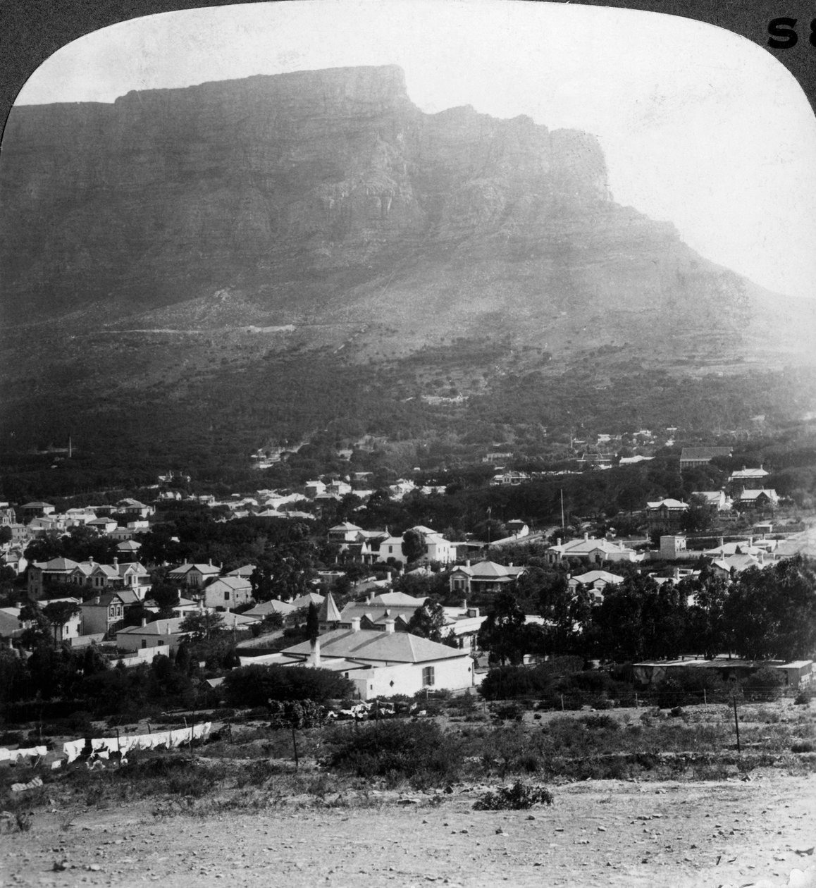 Taffelberget, Kapstaden, Sydafrika. av Underwood and Underwood