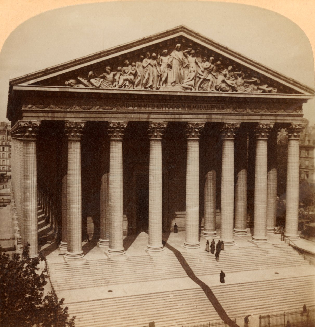 Kyrkan Madeline, Paris, Frankrike, 1900. av Underwood and Underwood