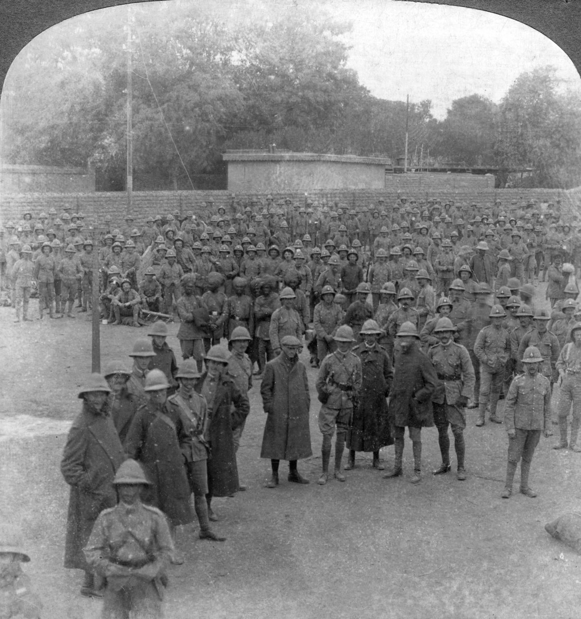 The Rawalpindi maneuvers militäröversikt, Indien, 1906 av Underwood and Underwood