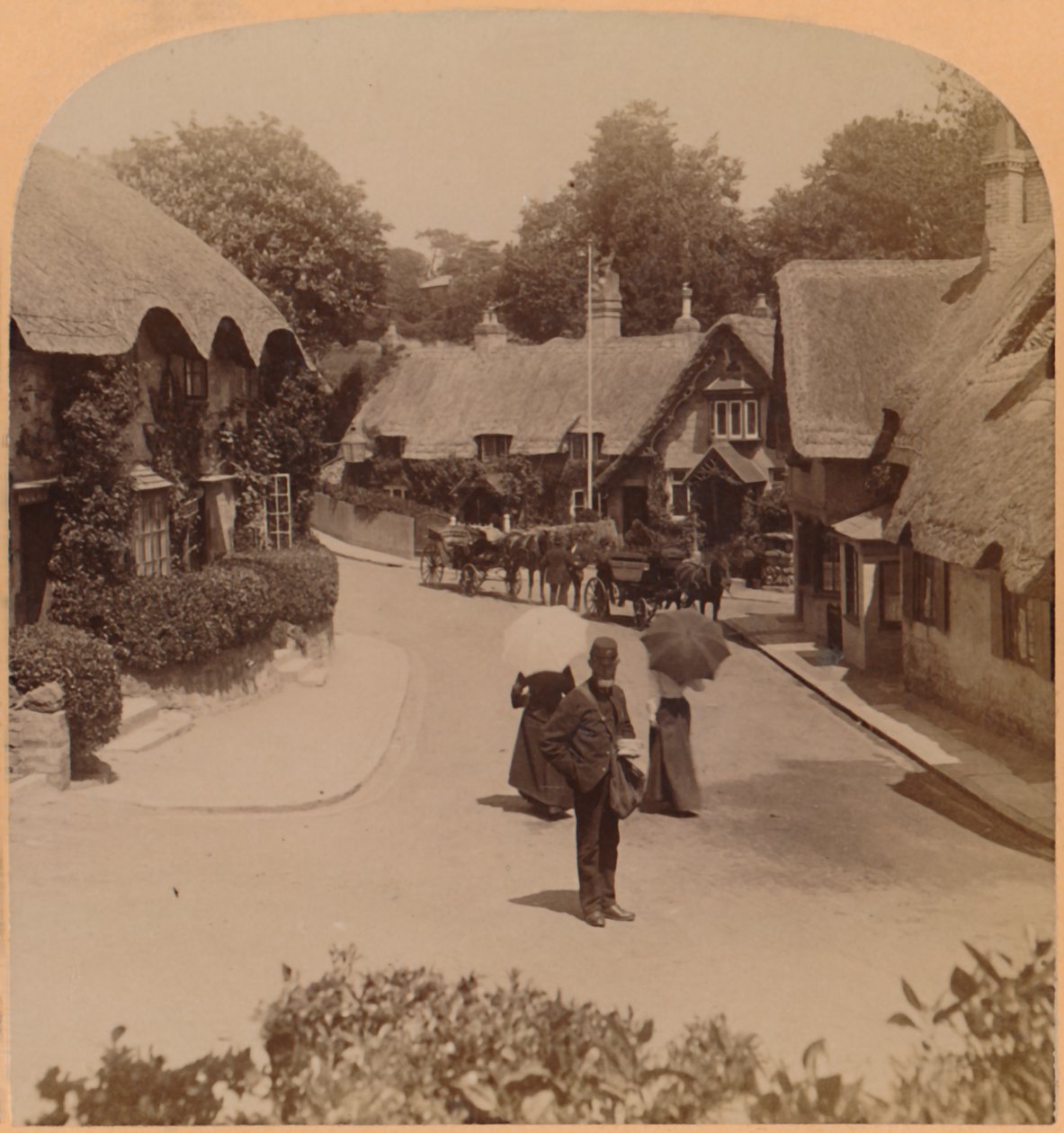 De pittoreska hemmen i Shanklin, Isle of Wight, England, 1900. av Underwood and Underwood