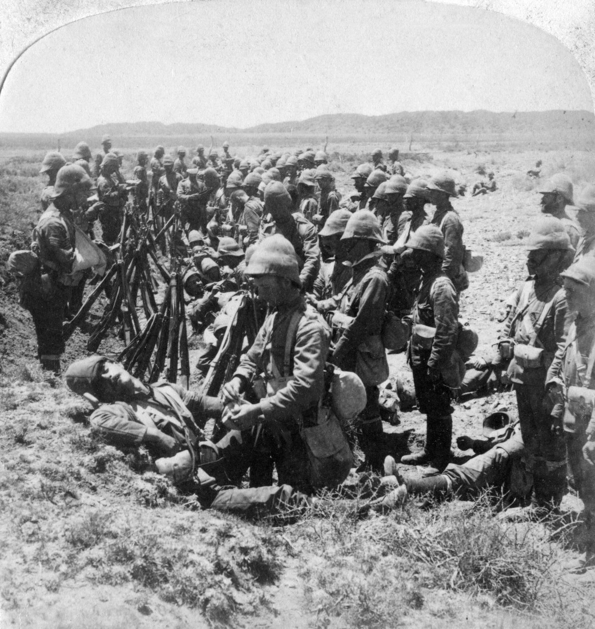 Det sorgliga uppropet efter att några av britterna avbröts i Dordrecht den 30 december 1900. av Underwood and Underwood