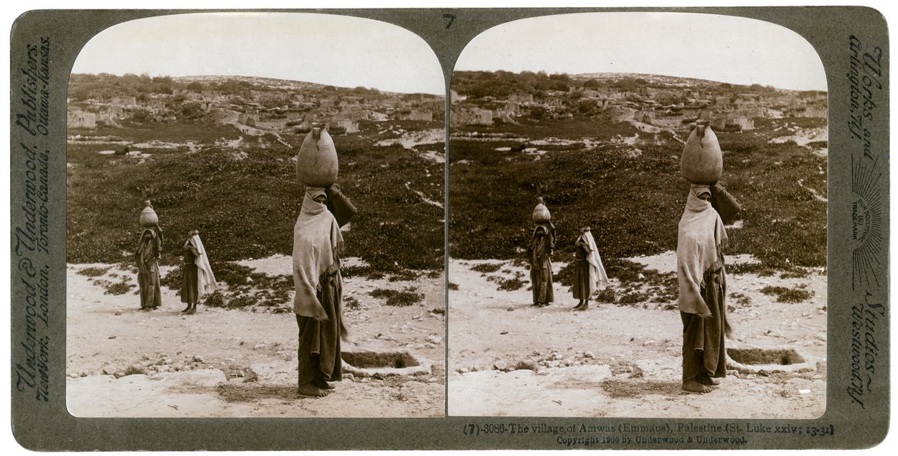 Byn Imwas Emmaus, Palestina, 1900. av Underwood and Underwood