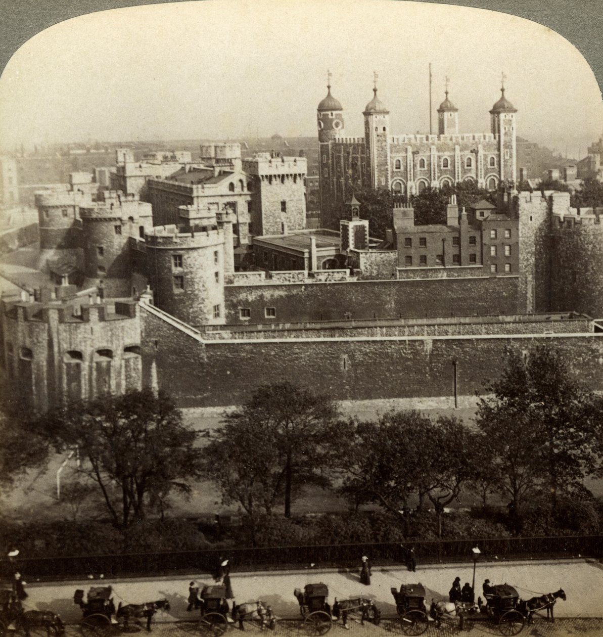 Tower of London, c sent 1800-tal. av Underwood and Underwood