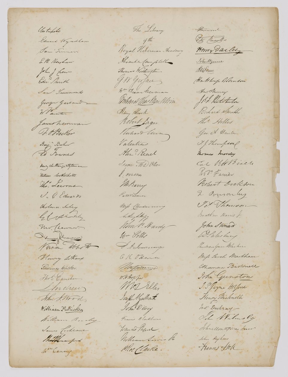 The Library of the Royal Hibernian Academy (sida ur bok) av Unidentified (European)