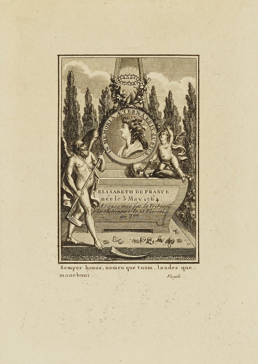 Elizabeth de France, i Memoria av Unidentified