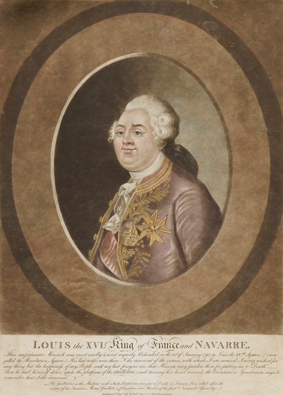 Ludvig XVI, kung av Frankrike och Navarra av Unidentified