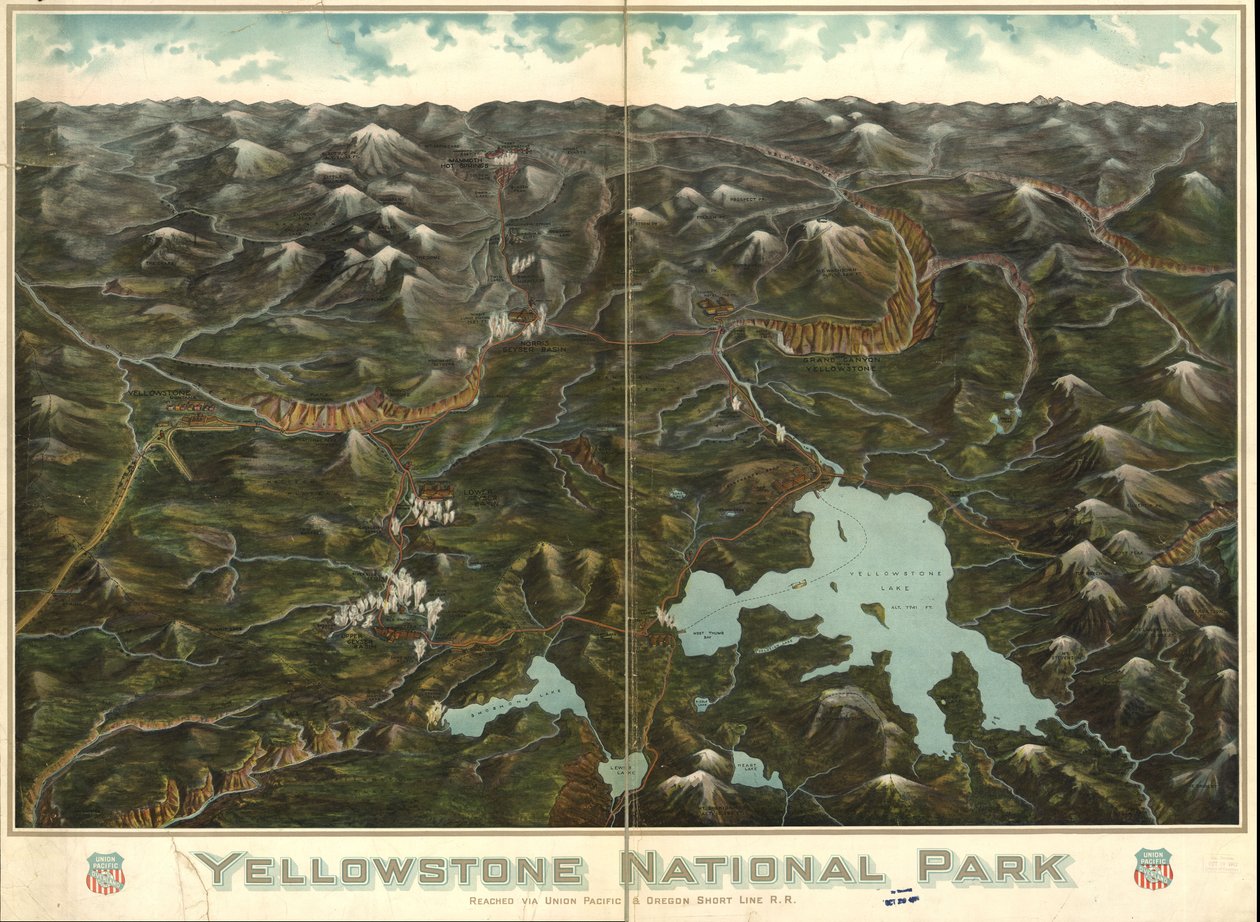 National Park Exhibit, 1972. Tillgänglig även via Library of Congresss webbplats som rasterbild. 2 exemplar av Union Pacific Railroad Company
