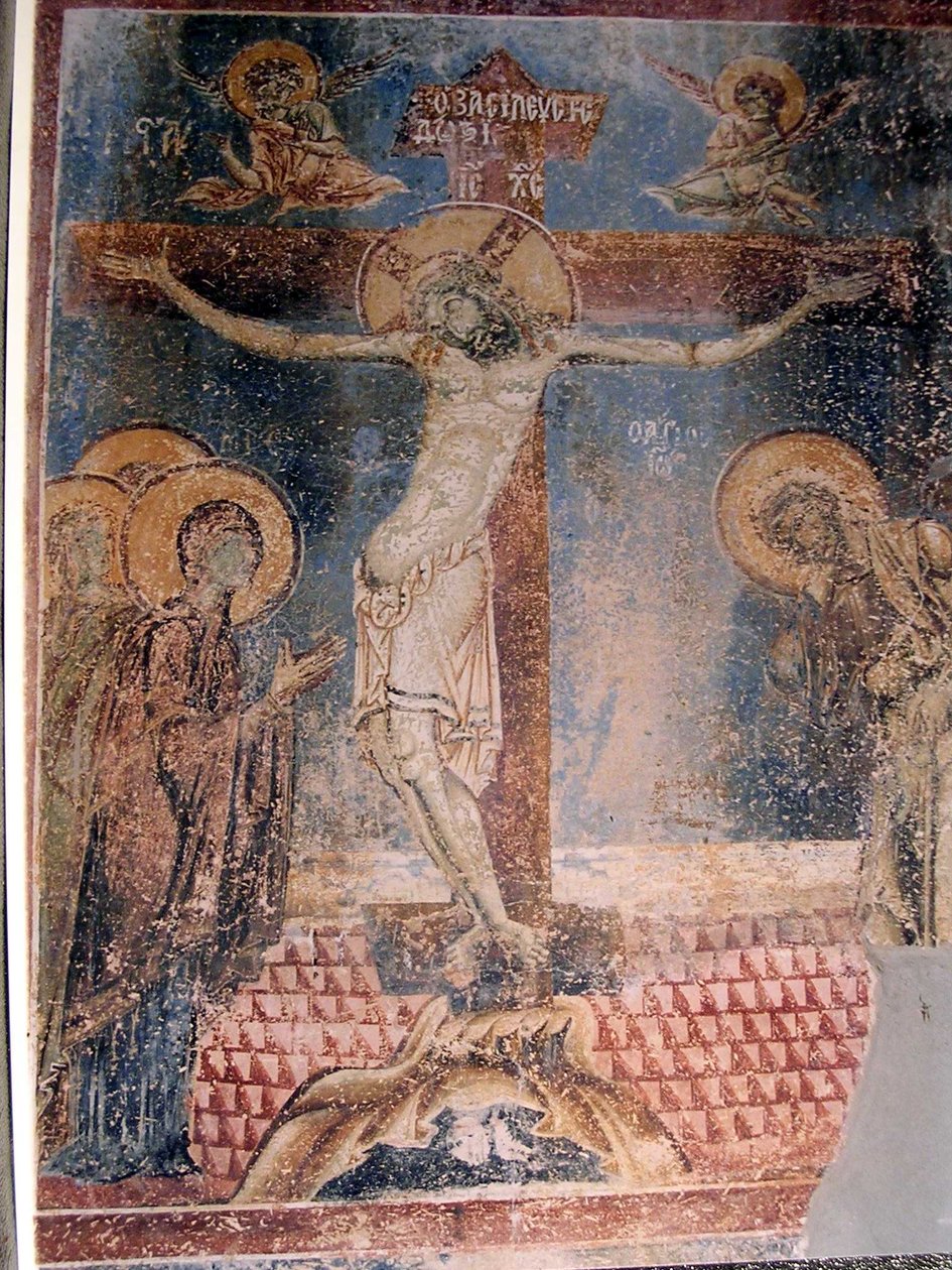 Frescos in St. Geoge Church in Kurbinovo, Prespa, Macedonia av Unknown